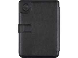 Étui de tablette en cuir noir avec icône d