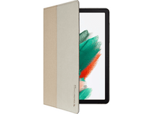 Charger l&#39;image dans la galerie, Tablette avec une housse ouverte, écran visible. Housse beige, écran avec image colorée.
