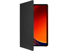 Charger l&#39;image dans la galerie, Tablette noire avec étui ouvert, montrant un écran rouge et bleu.
