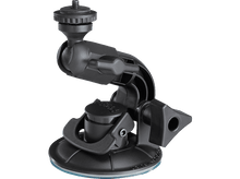 Charger l&#39;image dans la galerie, Support de voiture noir pour caméra, avec ventouse et rotule réglable.
