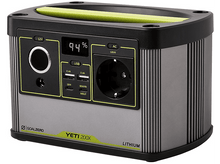 Charger l&#39;image dans la galerie, Station d&#39;alimentation portable avec affichage de 94% de batterie. Design noir et argent.
