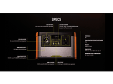 Charger l&#39;image dans la galerie, Spécifications de la station d&#39;alimentation portable. Montre ports, puissance et détails.
