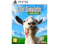 Visage de chèvre avec la langue sortie, et le titre du jeu.