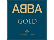 Pochette de l'album ABBA Gold avec le logo du groupe et le mot GOLD sur fond bleu.