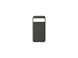 Coque de téléphone Google Pixel gris foncé. Le logo Google est au centre. Fond blanc.