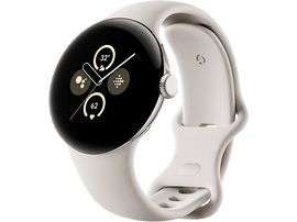 GOOGLE Pixel Watch 2 GPS Boîtier Argenté Bracelet Porcelaine (GA05031-DE)