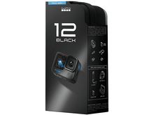 Charger l&#39;image dans la galerie, Caméra GoPro 12 Black dans la boîte. La boîte montre la caméra et les accessoires.
