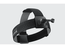 Charger l&#39;image dans la galerie, Une sangle de tête noire avec un support pour une caméra. La sangle porte le mot &#39;GoPro&#39;.

