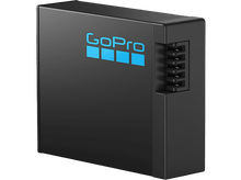 Charger l&#39;image dans la galerie, Chargeur de batterie GoPro noir avec le logo GoPro bleu sur sa surface.
