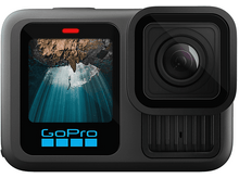Charger l&#39;image dans la galerie, Une caméra GoPro noire avec un écran affichant une vue du paysage.
