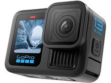 Charger l&#39;image dans la galerie, Caméra GoPro 13 Black. Corps noir, objectif, écran et boutons. Texte bleu.
