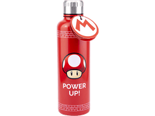 Charger l&#39;image dans la galerie, Bouteille d&#39;eau rouge avec champignon Mario et texte Power Up.
