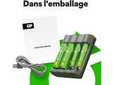 GP BATTERIES Chargeur de batterie RECHARGE B441 + pile AA/AAA