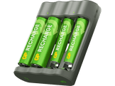 GP BATTERIES Chargeur de batterie RECHARGE B441 + pile AA/AAA