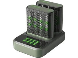 GP BATTERIES Chargeur de pile M451 2 pièces et station de charge D851 + AA pile 2600 mAh 8 pièces (GPRCKCHM452D304)