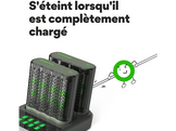 GP BATTERIES Chargeur de pile M451 2 pièces et station de charge D851 + AA pile 2600 mAh 8 pièces (GPRCKCHM452D304)