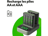 GP BATTERIES Chargeur de pile M451 2 pièces et station de charge D851 + AA pile 2600 mAh 8 pièces (GPRCKCHM452D304)
