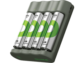 GP BATTERIES Chargeur de pile USB B441 + 4 x Pile AA 2100 mAh Noir (GPACSB441001)