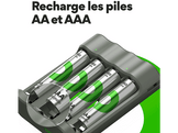 GP BATTERIES Chargeur de pile USB B441 + 4 x Pile AAA 850 mAh Noir (GPACSB441002)