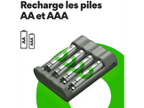 GP BATTERIES Chargeur de pile USB B441 + 4 x Pile AAA 850 mAh Noir (GPACSB441002)
