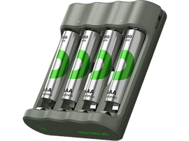 GP BATTERIES Chargeur de pile USB B441 + 4 x Pile AAA 850 mAh Noir (GPACSB441002)