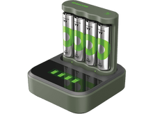 Charger l&#39;image dans la galerie, GP BATTERIES Chargeur de pile USB B441 + Piles AA 2100 mAh 4 pièces (GPRCKCHB441D267)
