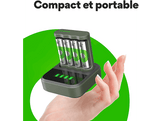 GP BATTERIES Chargeur de pile USB B441 + Piles AA 2100 mAh 4 pièces (GPRCKCHB441D267)