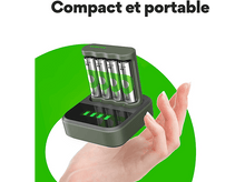 Charger l&#39;image dans la galerie, GP BATTERIES Chargeur de pile USB B441 + Piles AA 2100 mAh 4 pièces (GPRCKCHB441D267)
