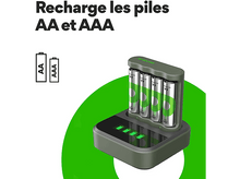 Charger l&#39;image dans la galerie, GP BATTERIES Chargeur de pile USB B441 + Piles AA 2100 mAh 4 pièces (GPRCKCHB441D267)
