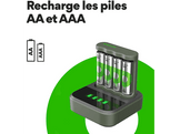 GP BATTERIES Chargeur de pile USB B441 + Piles AA 2100 mAh 4 pièces (GPRCKCHB441D267)
