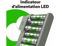 Charger l'image dans la galerie, GP BATTERIES Chargeur de pile USB E821U AAA/AA (GPRCKCHE821236)
