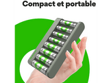 GP BATTERIES Chargeur de pile USB E821U AAA/AA (GPRCKCHE821236)