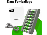 GP BATTERIES Chargeur de pile USB E821U AAA/AA (GPRCKCHE821236)