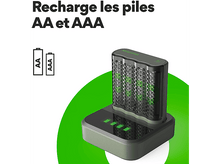 Charger l&#39;image dans la galerie, GP BATTERIES Chargeur de piles M452 + AA pile 2600 mAh 4 pièces (GPRCKCHM452D298)
