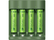 GP BATTERIES Chargeur de piles USB + 4 piles AAA 850 mAh rechargeables (GPB421/85AAAHCE-2B4)