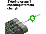GP BATTERIES Chargeur de piles USB M451 + AA 2600 mAh 4 pièces (GPRCKCHM452U281)