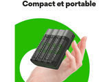 GP BATTERIES Chargeur de piles USB M451 + AA 2600 mAh 4 pièces (GPRCKCHM452U281)