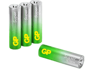 GP BATTERIES Pile AA Alkaline Super 1.5V 4 pièces (GPSUP15A763C4)