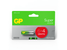 Charger l&#39;image dans la galerie, Un paquet vert et gris de piles AA GP Super Alkaline, avec des piles supplémentaires.
