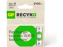 Charger l&#39;image dans la galerie, GP BATTERIES Pile AA Recyko 2100 mAh 4 pièces (GPRCK210AA598C4)
