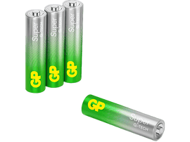 GP BATTERIES Pile AAA Alkaline Super 1.5 V 4 pièces (GPSUP24A224C4)