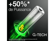 Charger l&#39;image dans la galerie, GP BATTERIES Pile AAA Alkaline Super 1.5 V 4 pièces (GPSUP24A224C4)
