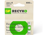 GP BATTERIES Pile AAA Recyko 650 mAh 4 pièces (GPRCK65AAA673C4)
