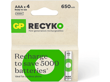 Charger l&#39;image dans la galerie, GP BATTERIES Pile AAA Recyko 650 mAh 4 pièces (GPRCK65AAA673C4)
