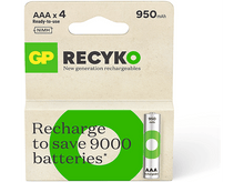 Charger l&#39;image dans la galerie, GP BATTERIES Pile AAA Recyko 950 mAh 4 pièces (GPRCK95AAA635C4)
