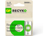 GP BATTERIES Pile C Recyko 3000 mAh 1.2V 2 pièces (GPRCK300C697C2)