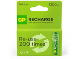 GP BATTERIES Pile rechargeable RECHARGE 1300 mAh AA C4 4 pièces
