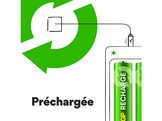 GP BATTERIES Pile rechargeable RECHARGE 1300 mAh AA C4 4 pièces