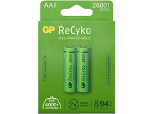 Charger l&#39;image dans la galerie, GP BATTERIES Piles AA rechargeables ReCyko 2600 mAh 2 pièces (GP270AAHCE-2WB2)
