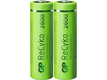 Charger l&#39;image dans la galerie, GP BATTERIES Piles AA rechargeables ReCyko 2600 mAh 2 pièces (GP270AAHCE-2WB2)
